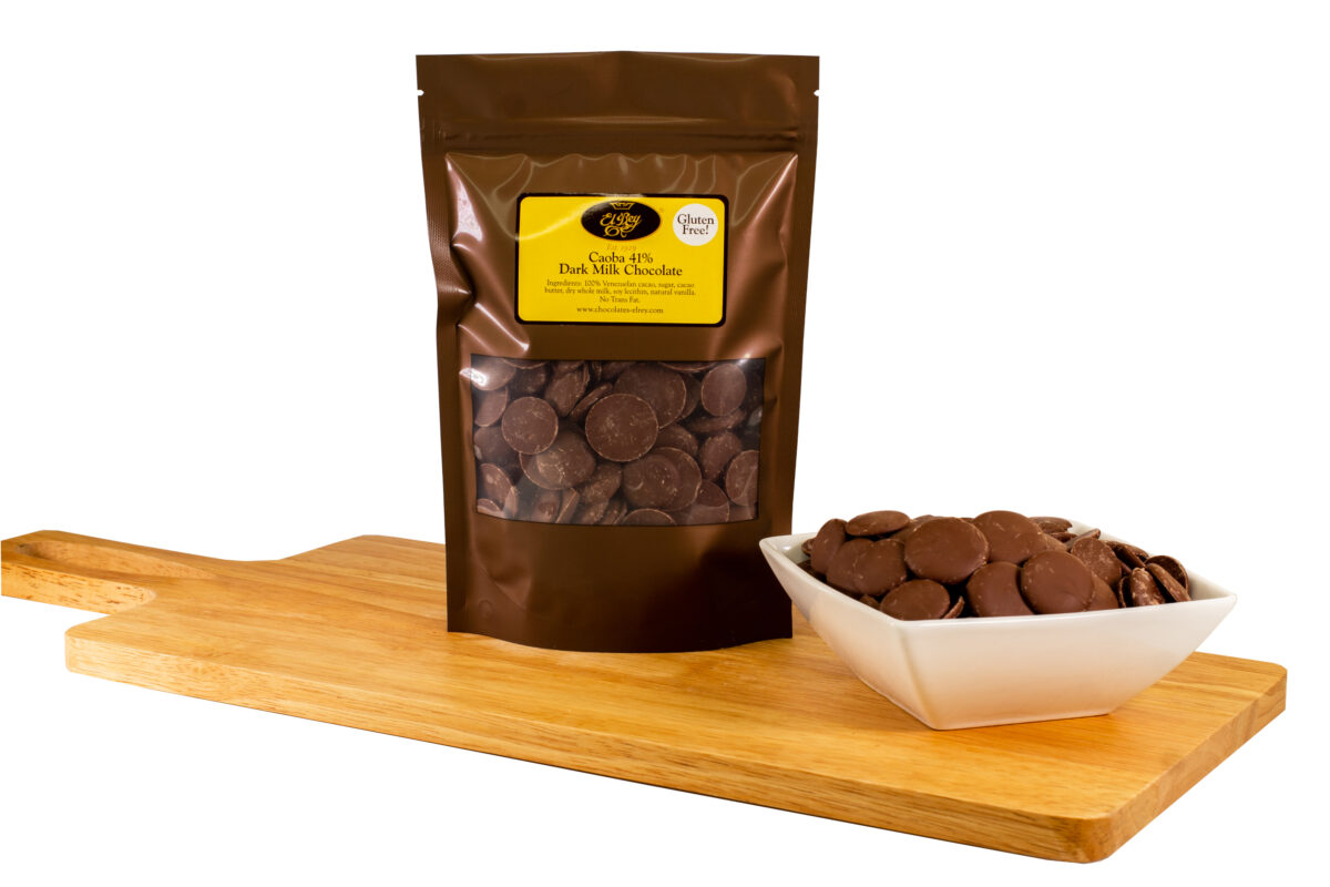 Creamy discs of milk chocolate perfect for baking or eating